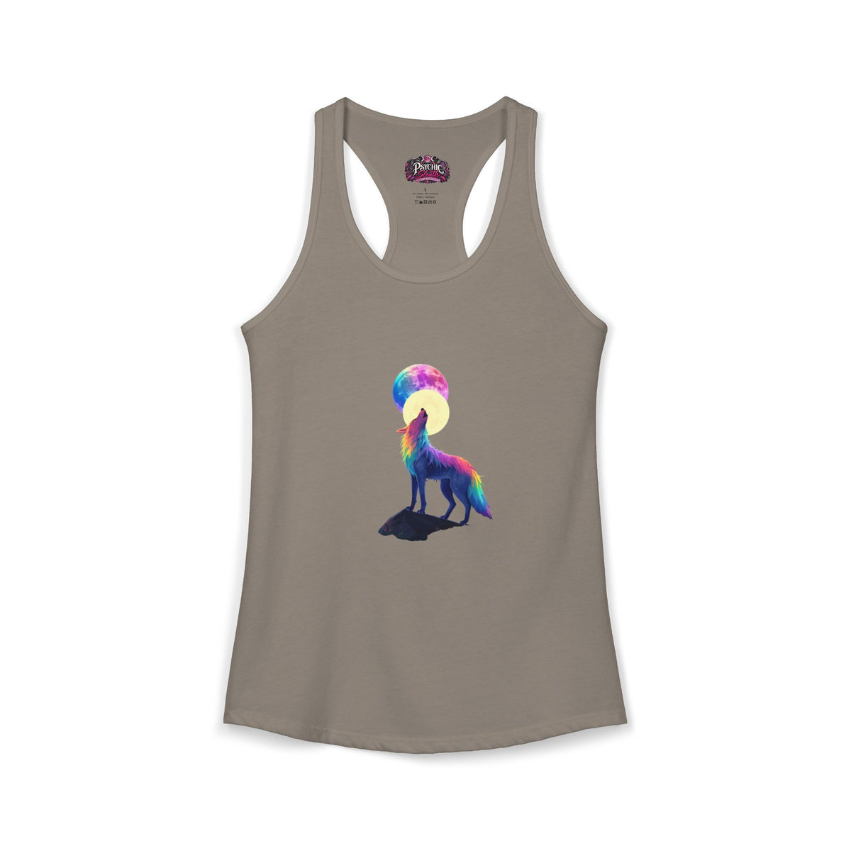 Rainbow Wolf Tank Top | Women's Racerback