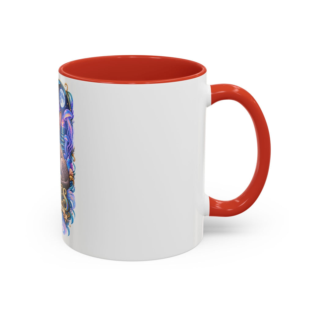 Pisces Devon Rex Cat Accent Coffee Mug — Zodiac Astrology Ceramic Mug (11/15oz)