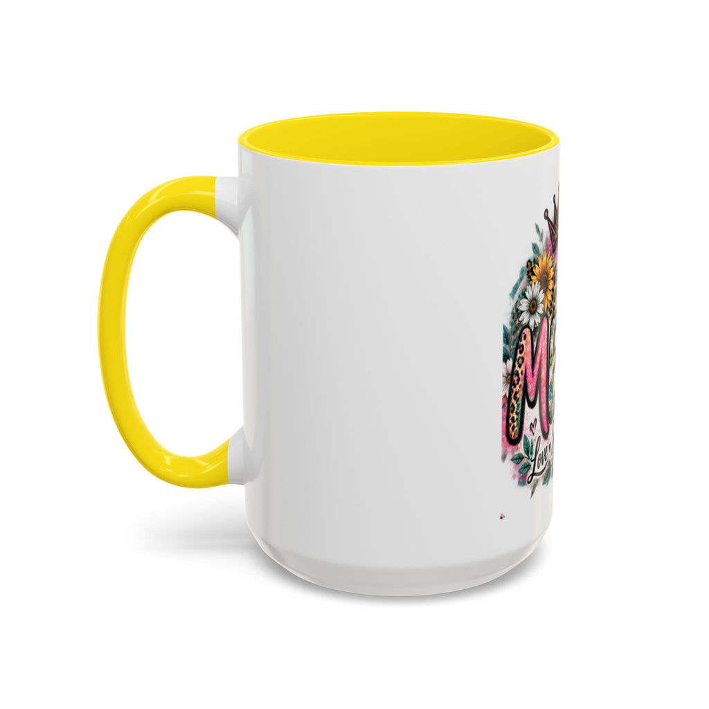 Mema Floral Accent Coffee Mug – 'Mema' Crown, Butterflies & Sunshine Design (11/15 oz)