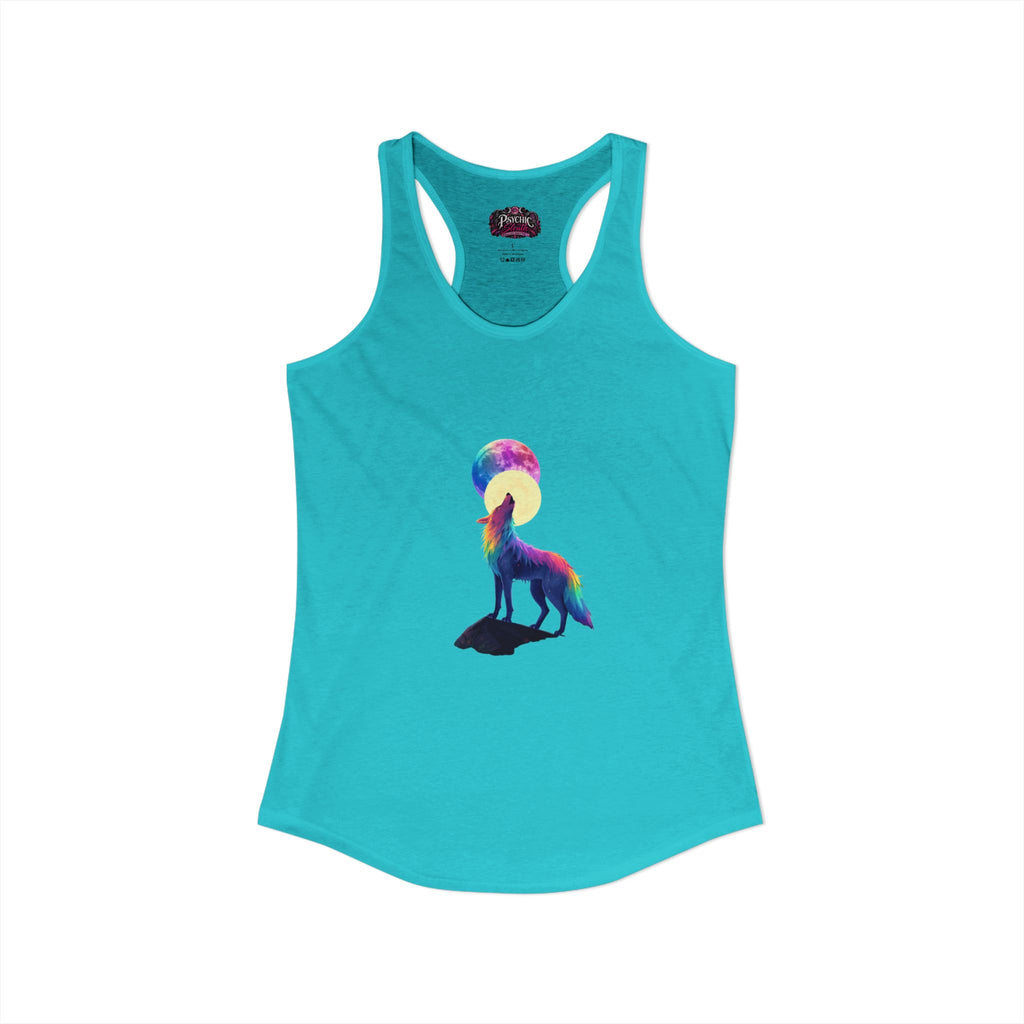 Rainbow Wolf Tank Top | Women's Racerback