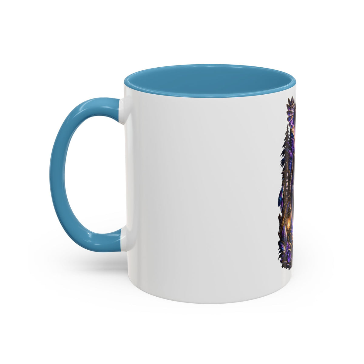 Guided by the Unseen Coffee Mug — Wolf & Owl Spirit Animal Accent Mug (11/15oz)