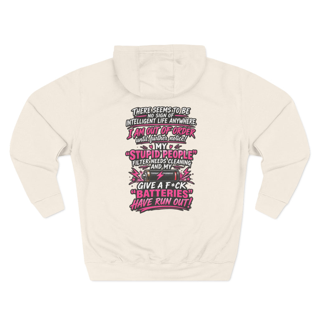 Graphic Hoodie — "There Seems to Be No Sign of Intelligent Life" Novelty Pullover