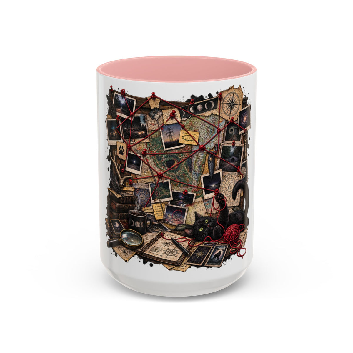Conspiracy Board Coffee Mug — Detective Mystery Map Design (11/15oz)