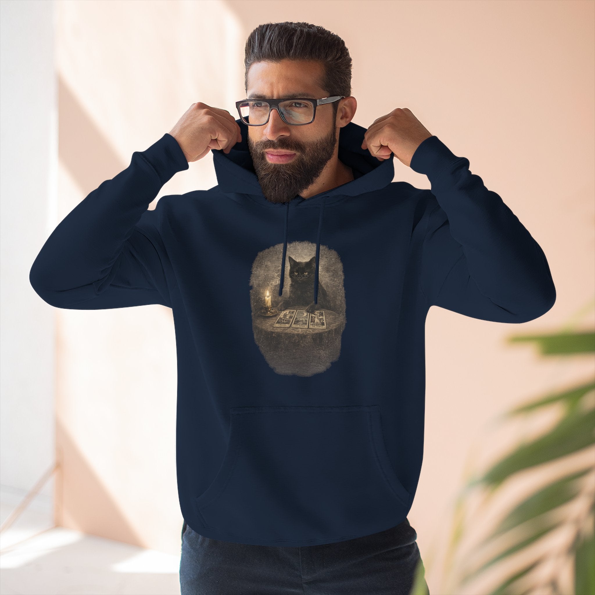 Tarot Black Cat Pull Over Hoodie