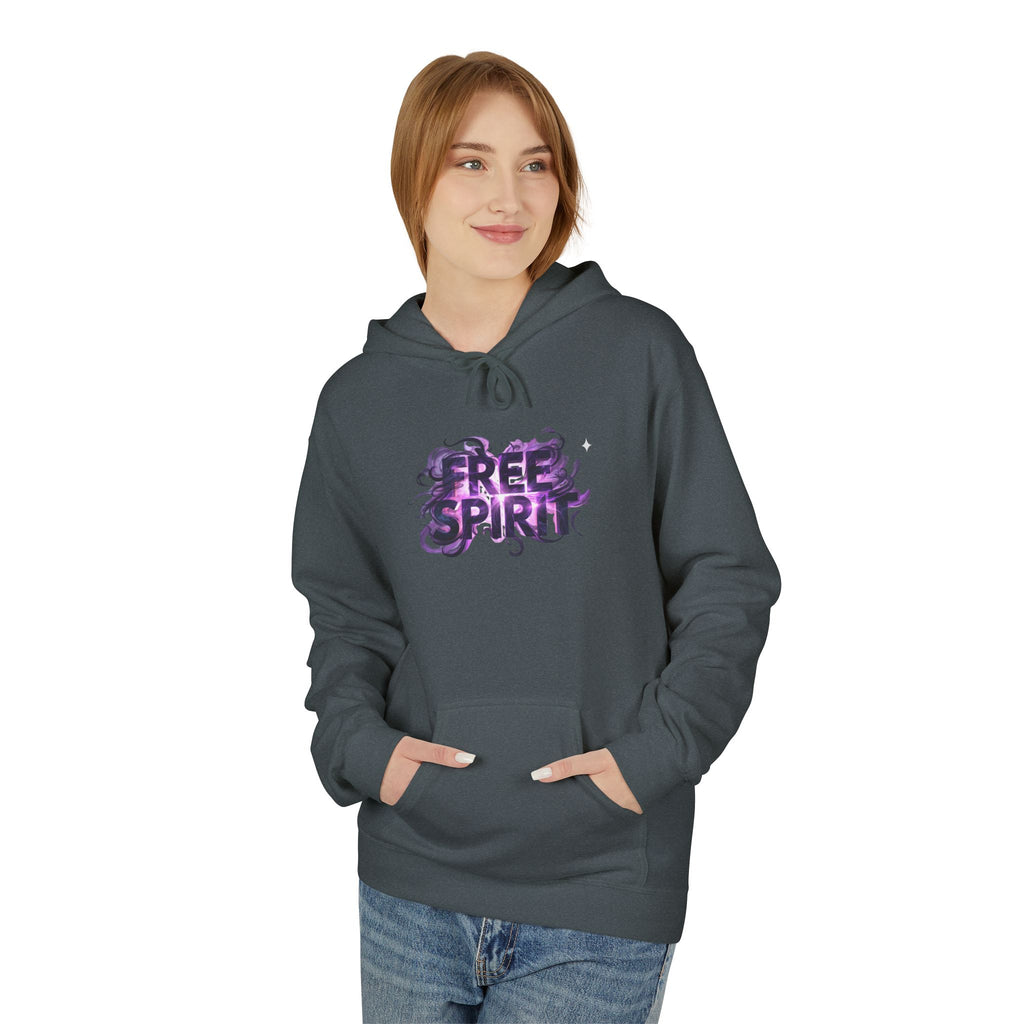 Free Spirit Hoodie — Purple Galaxy Wing Graphic Pullover