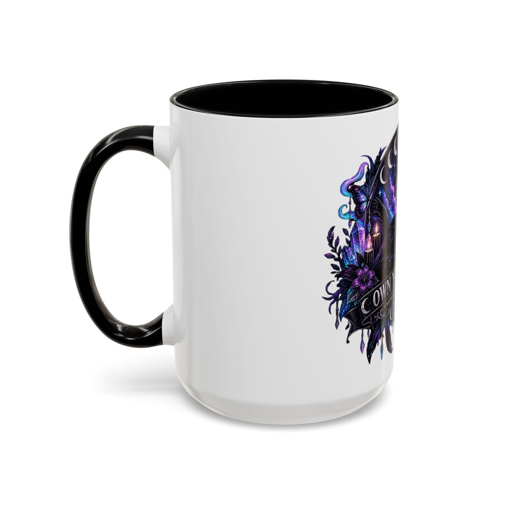Own Your Energy Black Cat Coffee Mug – Spiritual Moon Phase Tea Cup