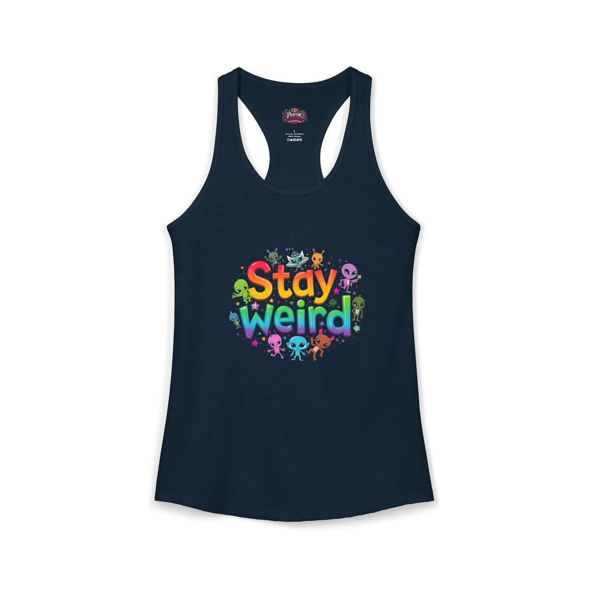 Stay weird Rainbow Alien Tank