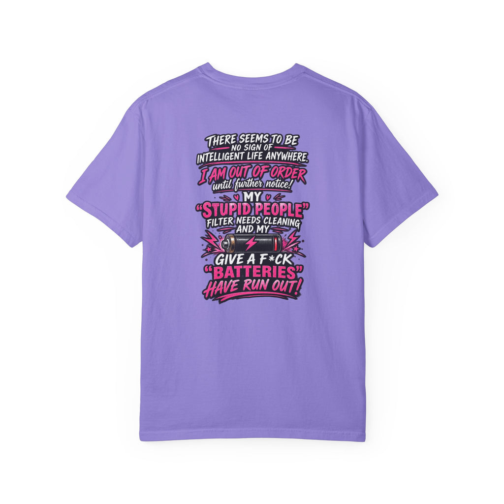 Graphic T-Shirt — 'I Am Out of Order' Humorous Rock Skull Tee