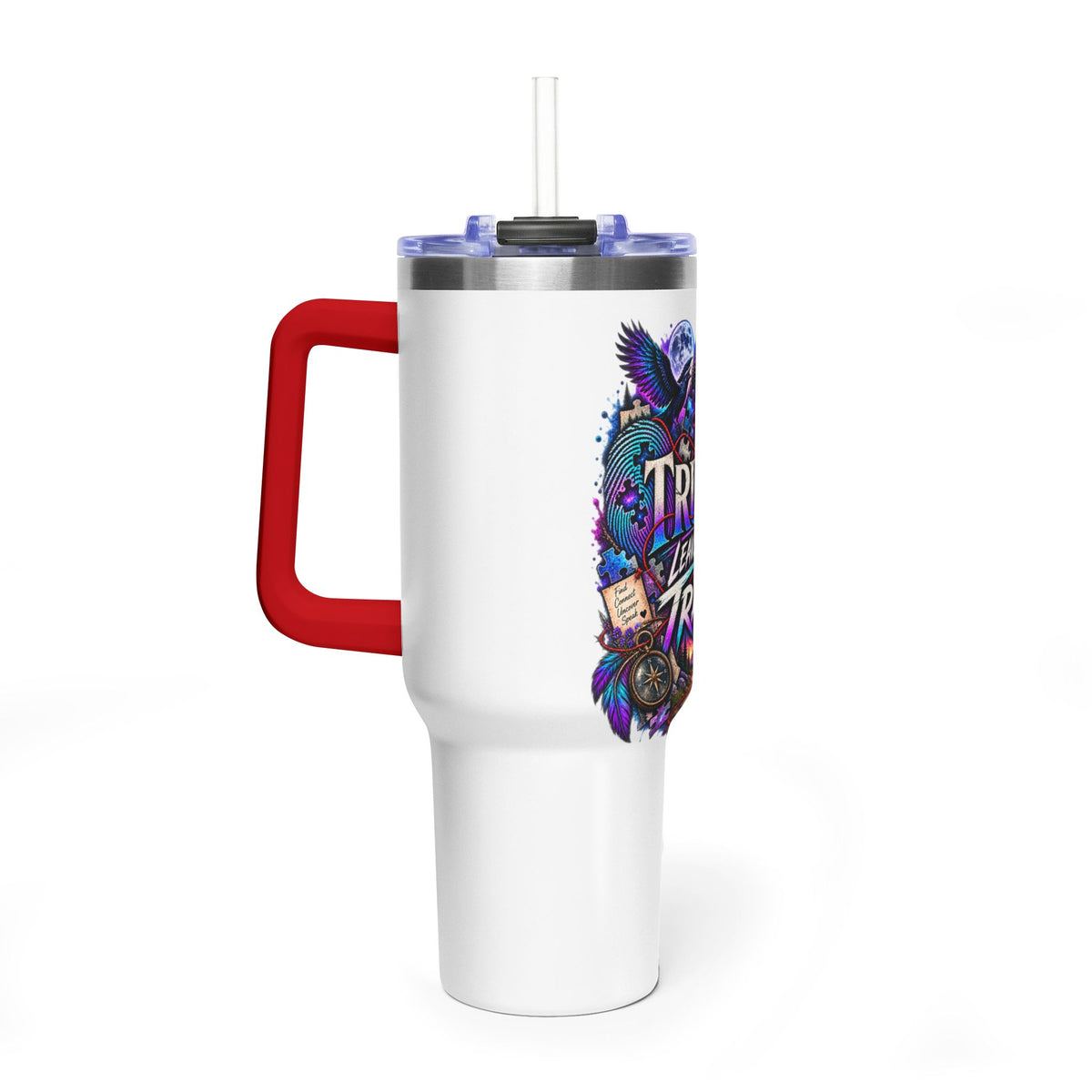 40oz Vacuum Tumbler – “Truth Leaves a Trail” Adventure Insulated Travel Mug