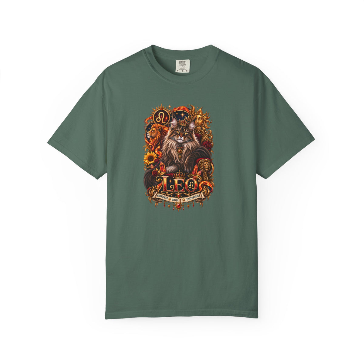 Leo Zodiac Cats T-Shirt — Maine coon Astrology Tee