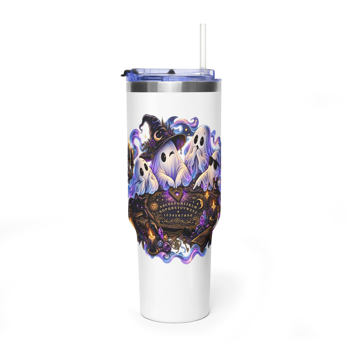 Ghost Crew 40oz Thermal Tumbler — Cute Halloween Ghosts Design