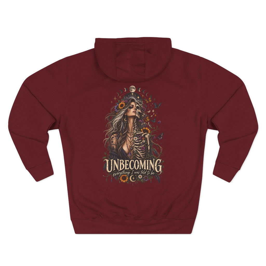 Unbecoming Skeleton floral Hoodie- Enpowerment hoodie