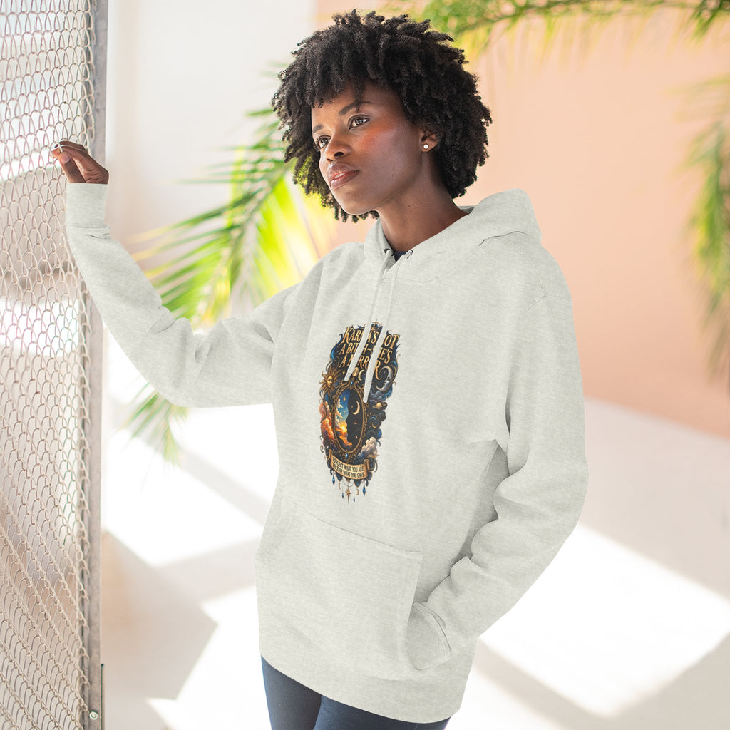 "Karma's not a Bitch she's a Mirror" Hoodie — Spiritual Boho Graphic Pullover