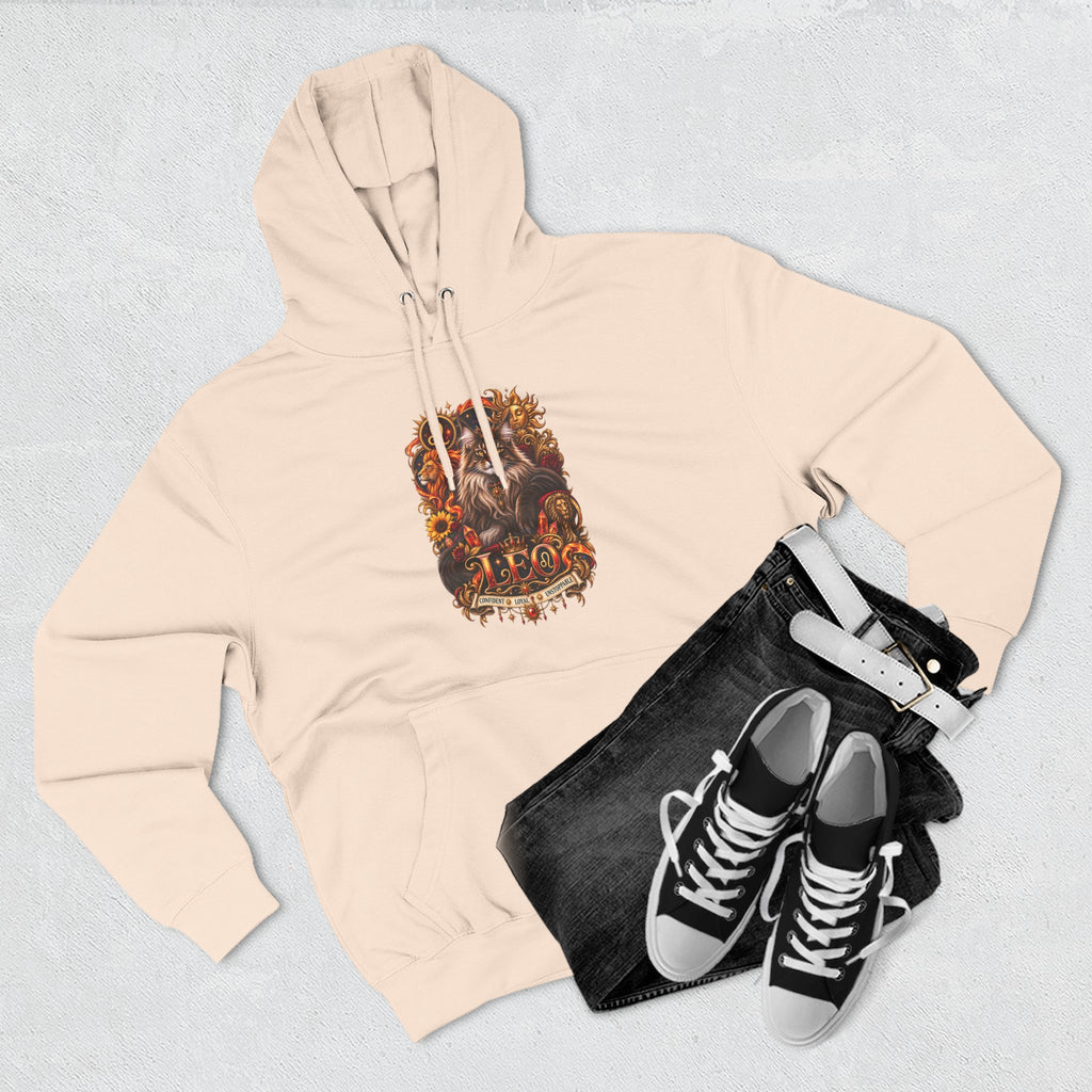 Leo Maine Coon Zodiac Hoodie — Mystical Celestial Cat Astrology Design