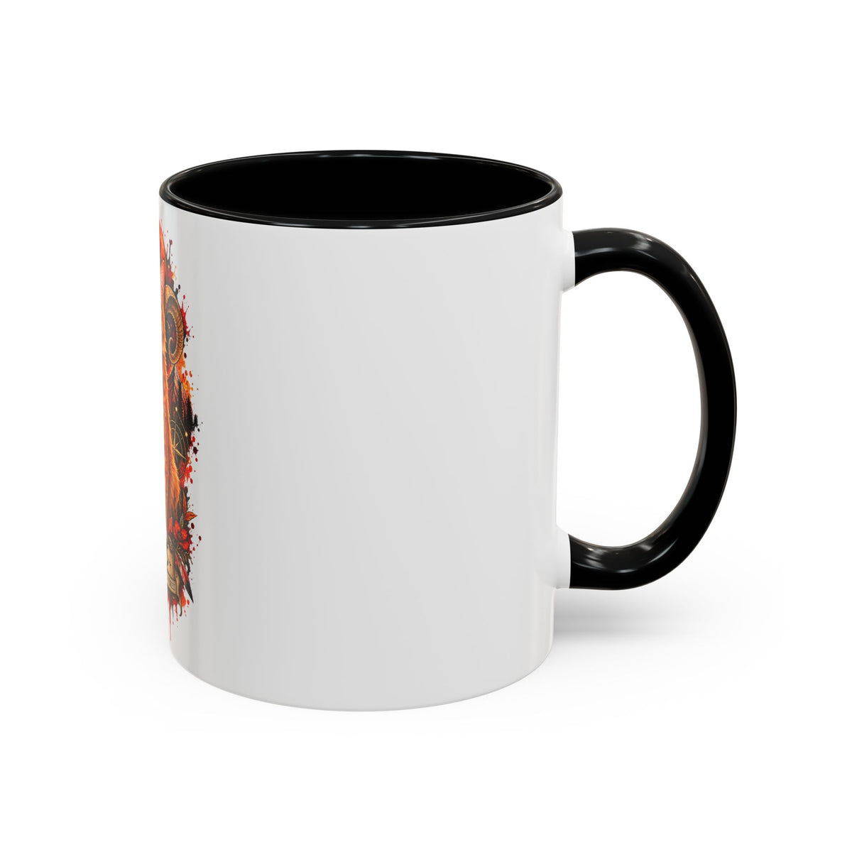 Aries Orange Tabby Cat Zodiac Coffee Mug – Cute Orange Tabby Astrology Accent Mug (11/15 oz)