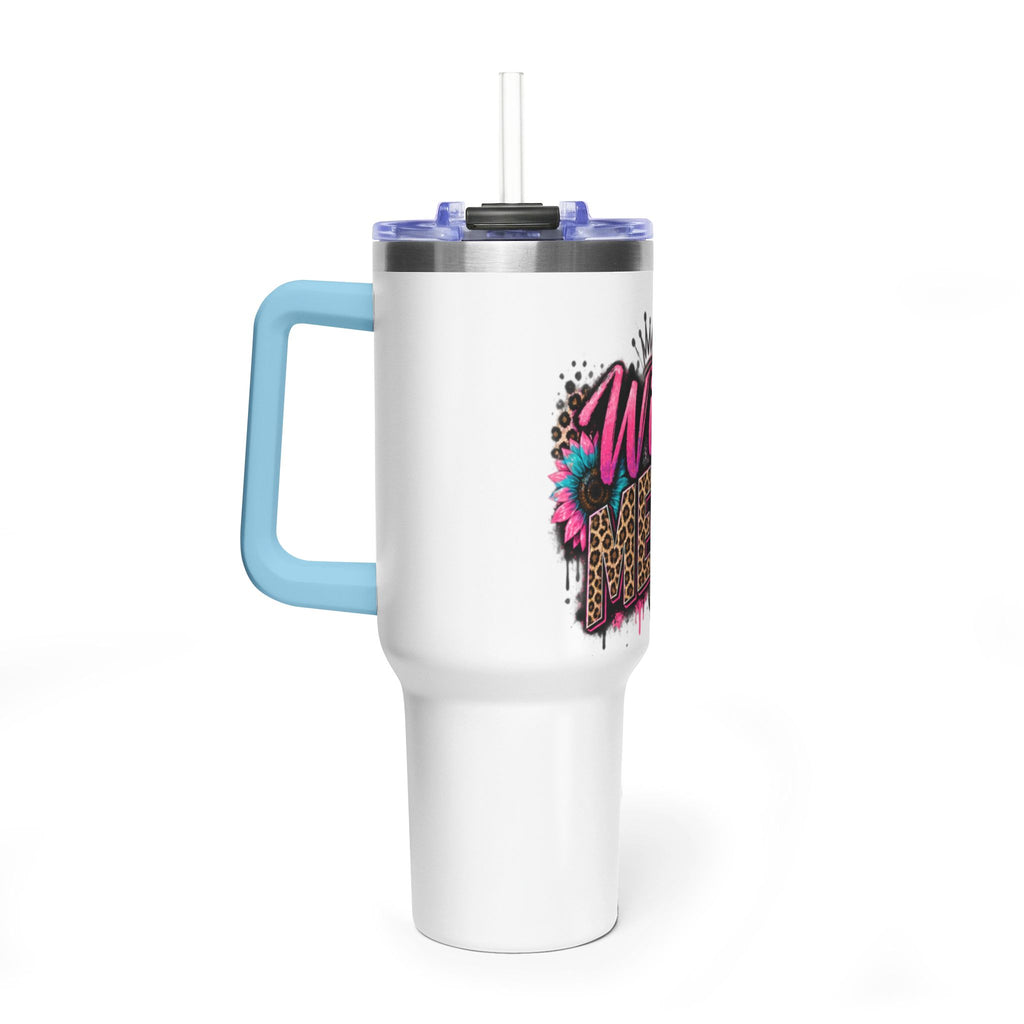 40oz Tumbler - "Wild Mom" Leopard Print Thermal Travel Cup