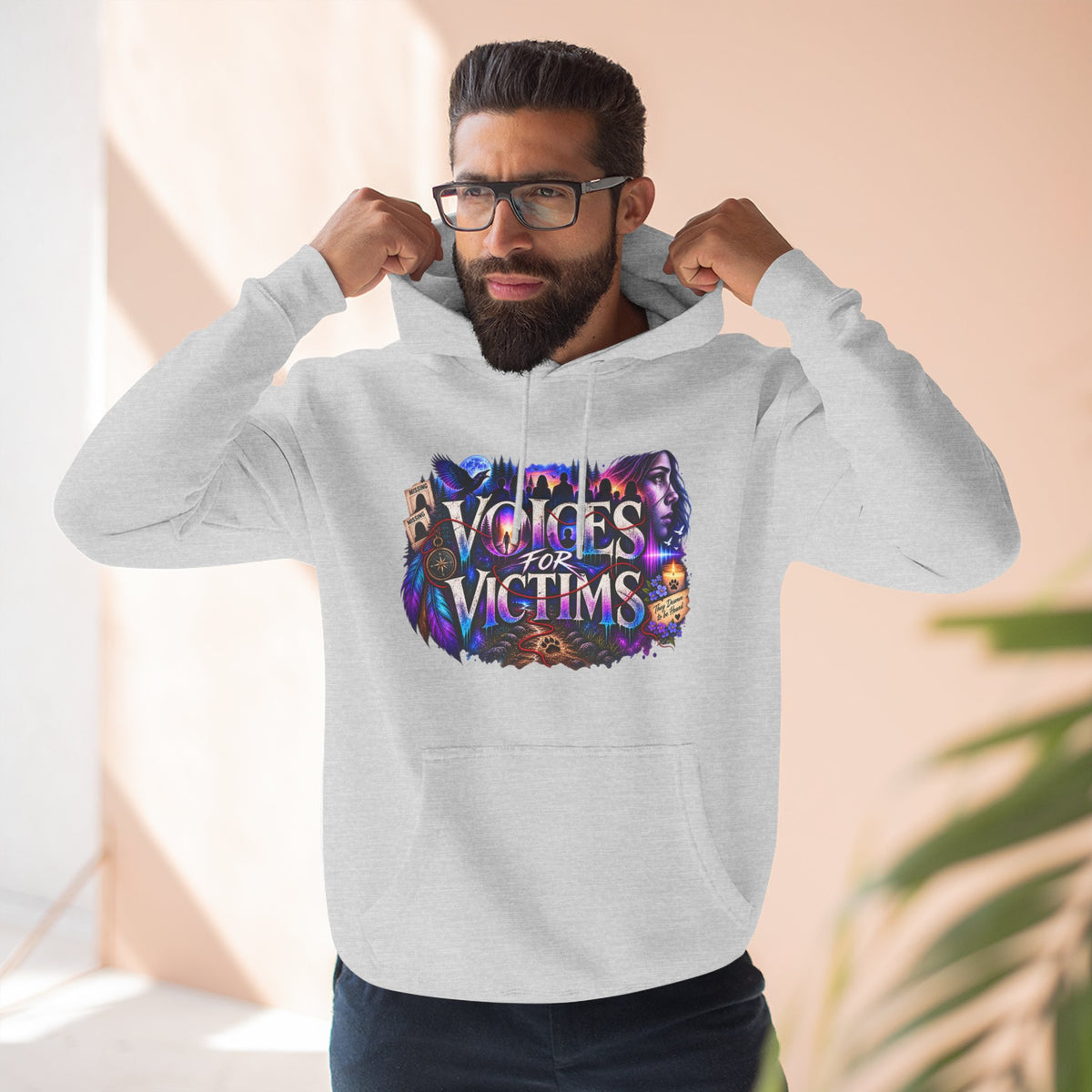 Voices for Victims Graphic Hoodie — Support & Awareness Pullover