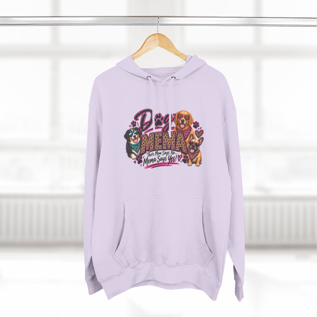 Dog Mema Hoodie — Cute Paw Print Graphic Pullover for Grandma Dog lovers