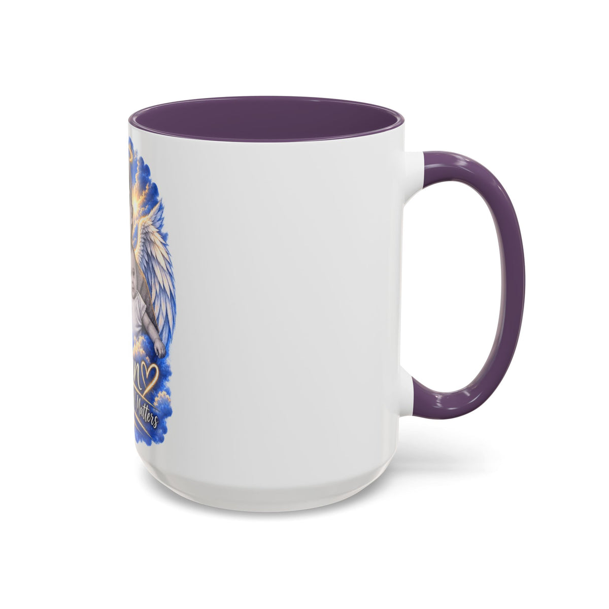 Memorial Coffee Mug — Personalized "Ethan  Your Story Still Matters" Angel Wings Tribute