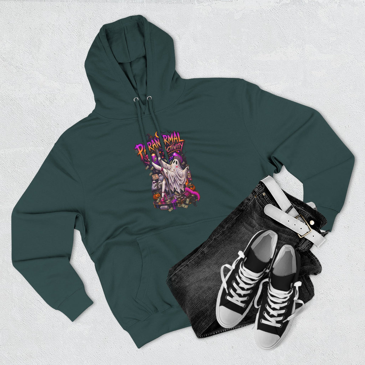 Paranormal Activity Ghost Pole Dancing — Retro Halloween Graphic Pullover
