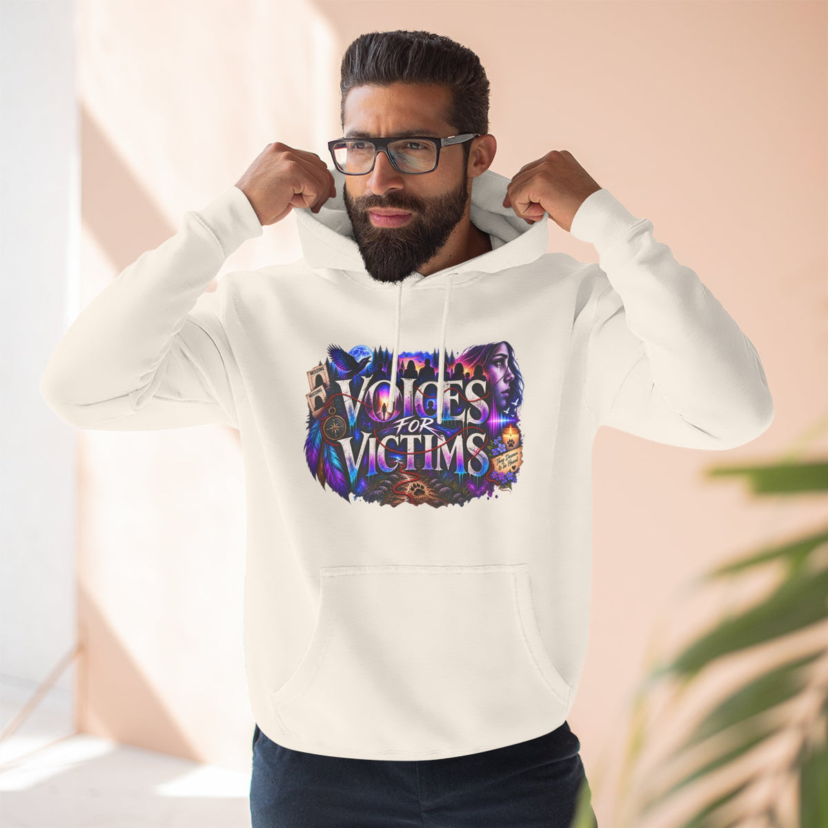 Voices for Victims Graphic Hoodie — Support & Awareness Pullover