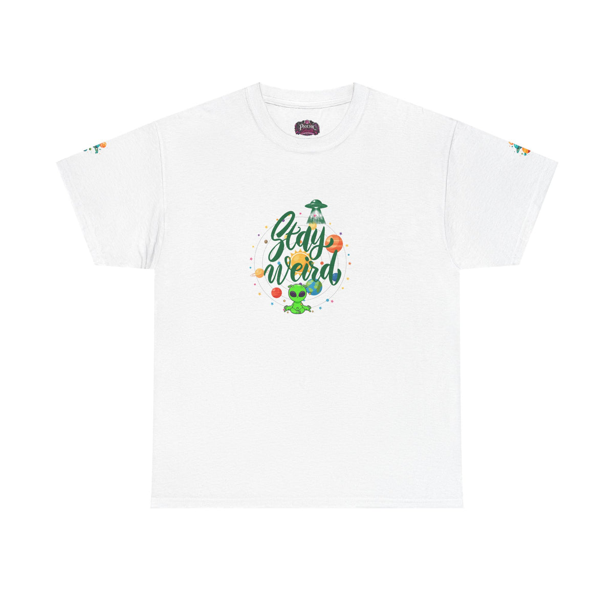 T-Shirt - 'Stay Weird' Cute Alien Space Graphic Tee (Playful, Casual Gift)