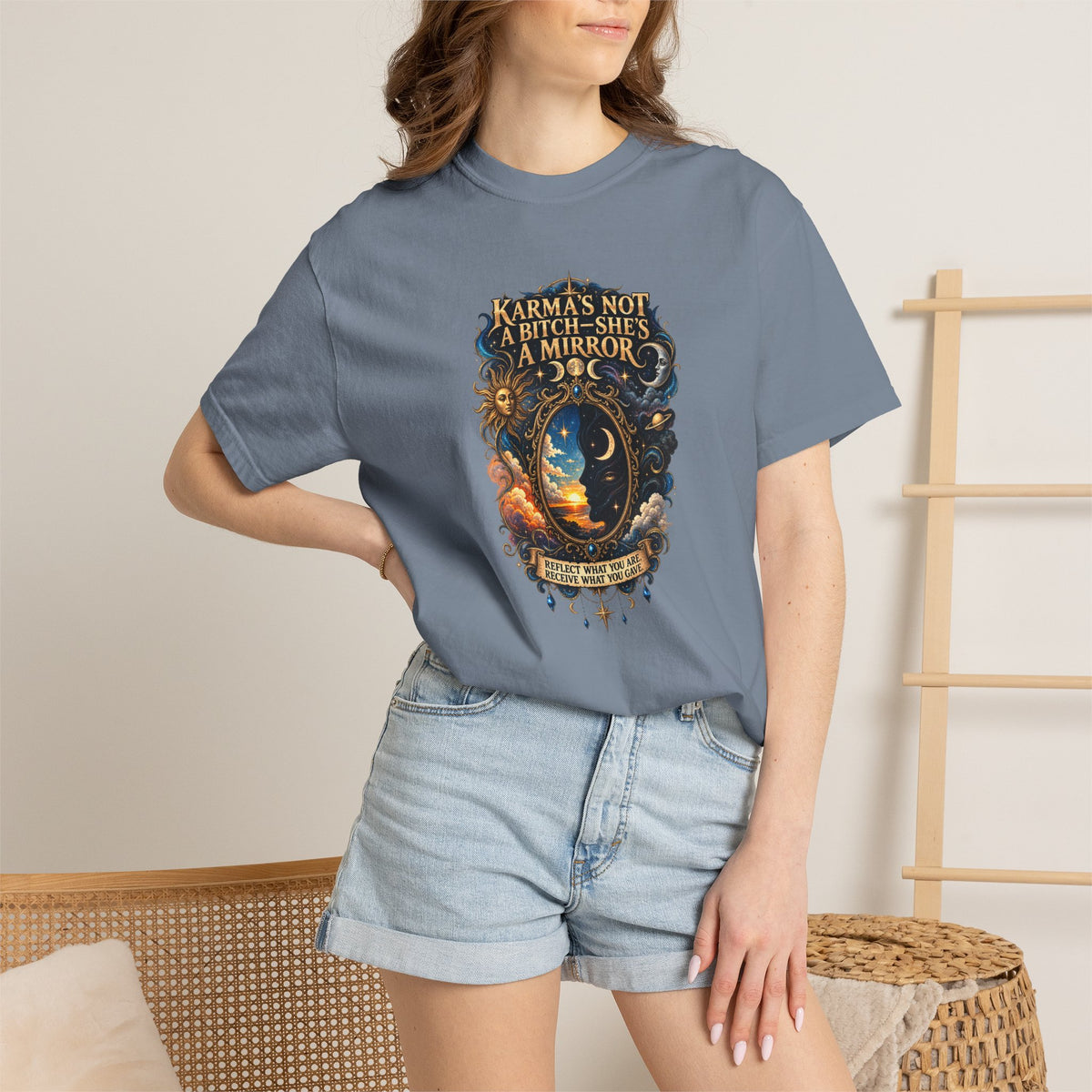 Karma's not a Bitch she's a Mirror- Mystic Tarot Graphic Tee