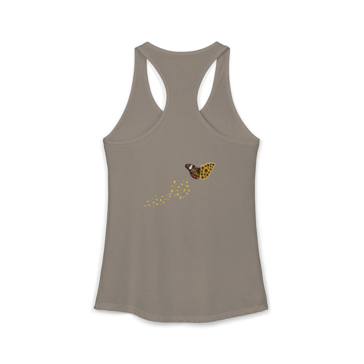 Kitten Sunflower Chasing Butterfly Tank