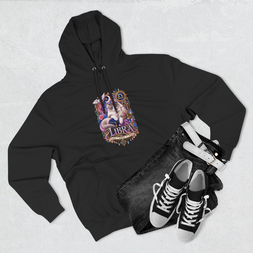 Libra Zodiac Hoodie — Persian Artistic Astrological Sign Sweatshirt