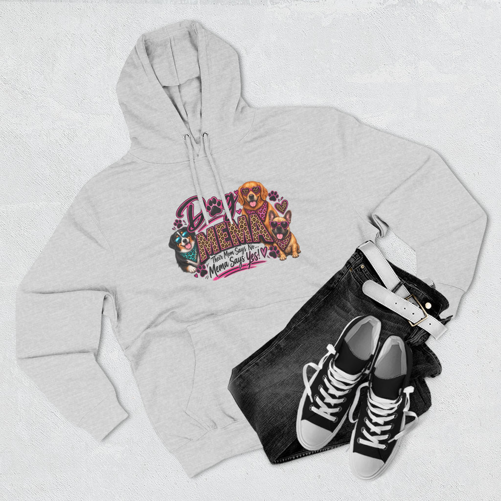 Dog Mema Hoodie — Cute Paw Print Graphic Pullover for Grandma Dog lovers