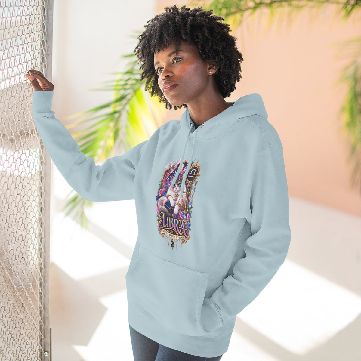 Libra Zodiac Hoodie — Persian Artistic Astrological Sign Sweatshirt
