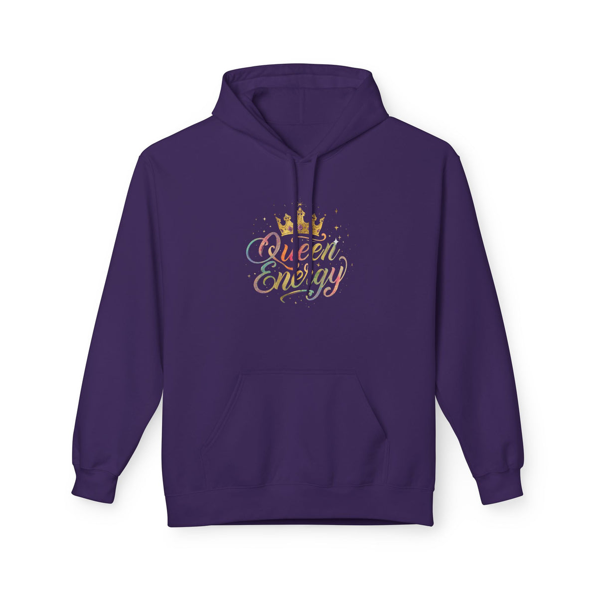 Queen Energy Hoodie – Pastel Script Crown Sweatshirt Classic