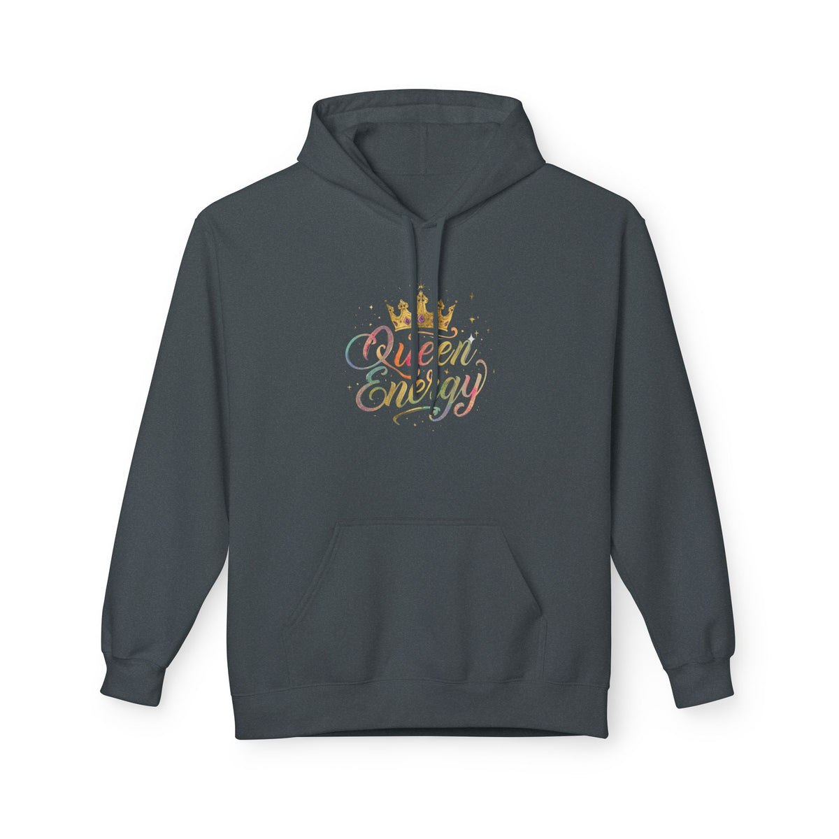 Queen Energy Hoodie – Pastel Script Crown Sweatshirt Classic