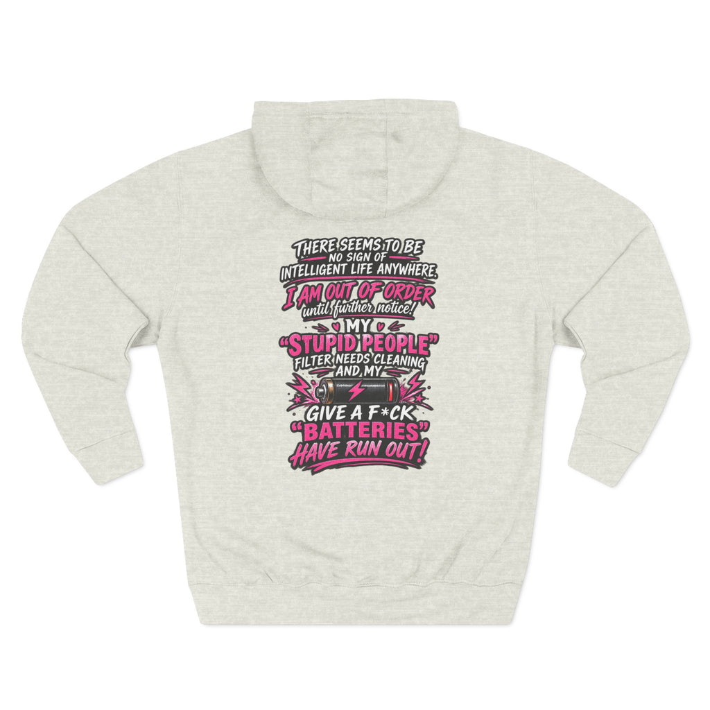 Graphic Hoodie — "There Seems to Be No Sign of Intelligent Life" Novelty Pullover