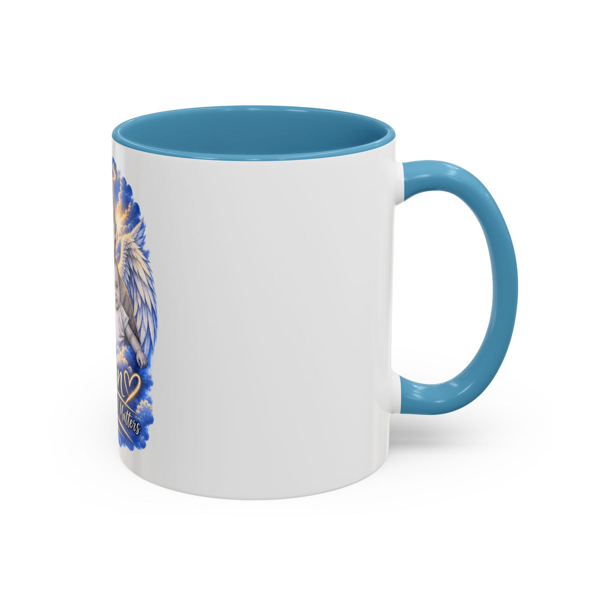 Memorial Coffee Mug — Personalized "Ethan  Your Story Still Matters" Angel Wings Tribute