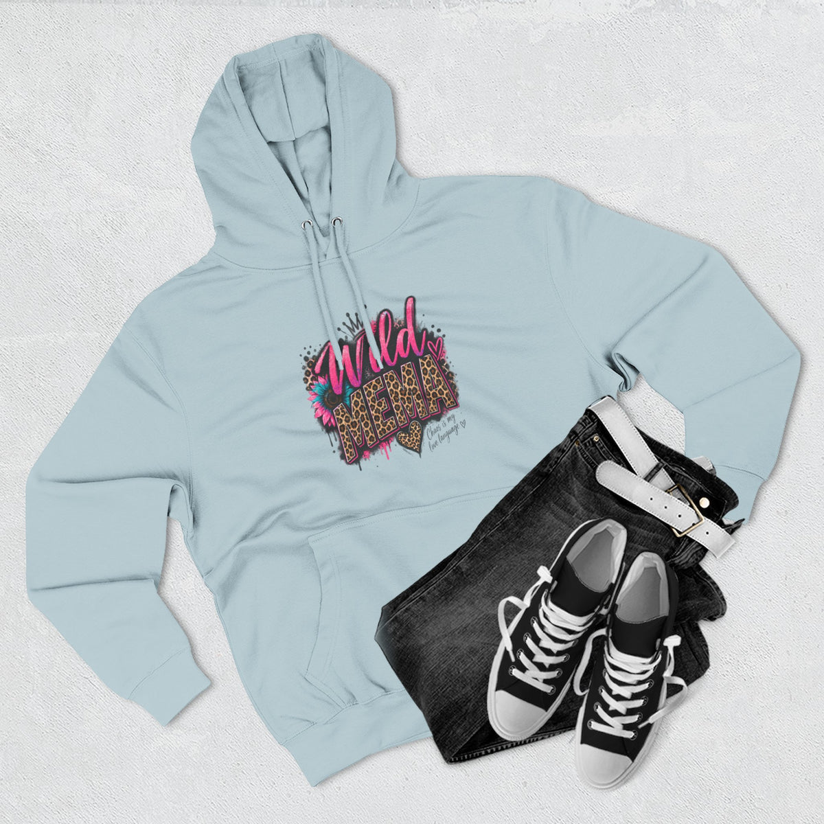 Wild Heart MEMA Leopard Print Hoodie — Women’s Trendy Graphic Pullover