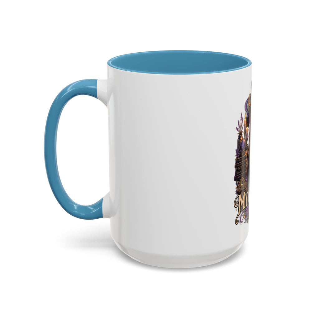 My Cat Sees Them Too Accent Coffee Mug – Halloween Cat & Ghost 11/15oz