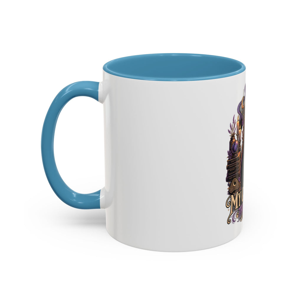 My Cat Sees Them Too Accent Coffee Mug – Halloween Cat & Ghost 11/15oz