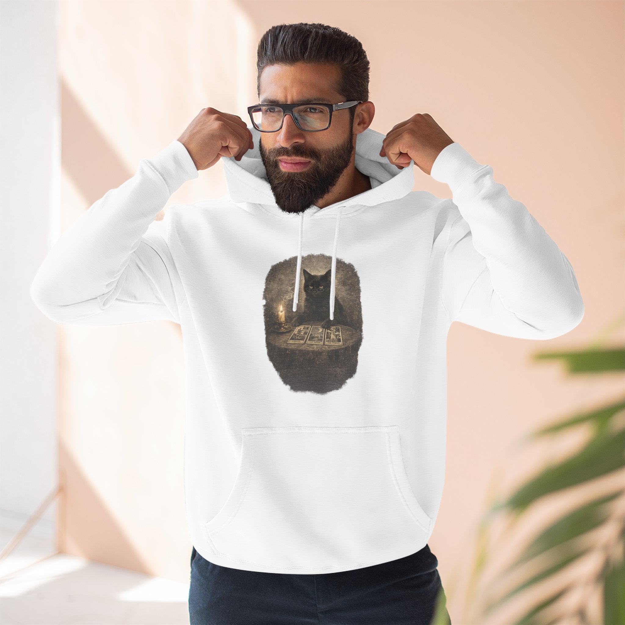 Tarot Black Cat Pull Over Hoodie