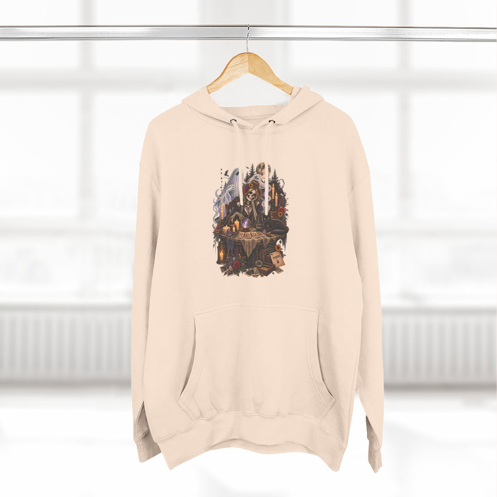 Skeleton, Cat and Ghost Tarot Seance- Paranormal Tees
