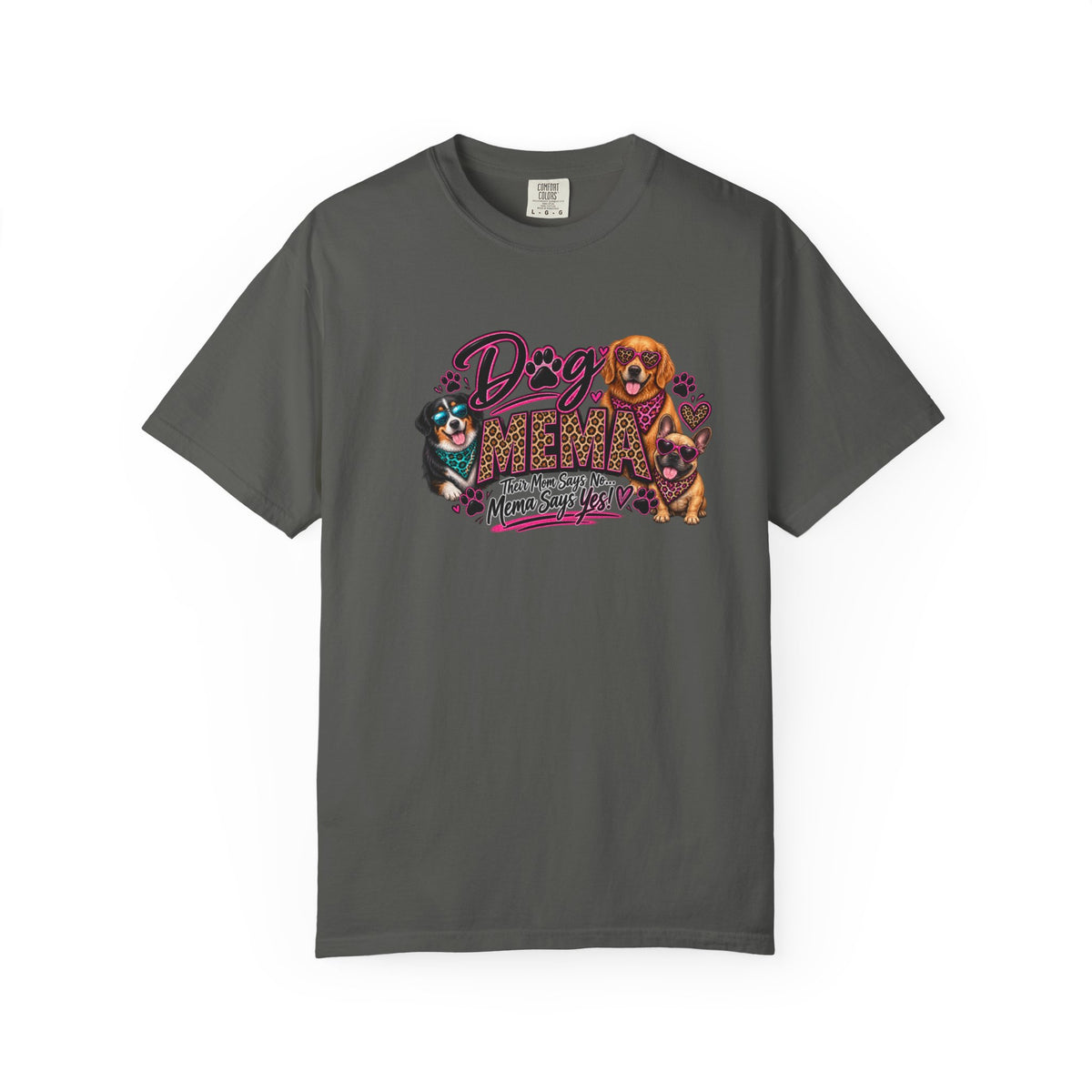 Dog Mema T-Shirt – Cute Paw Print Graphic Tee for Grandma Dog Lovers