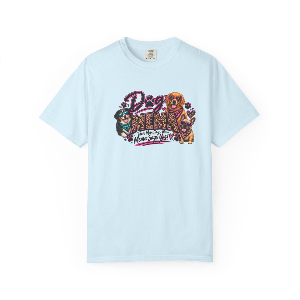 Dog Mema T-Shirt – Cute Paw Print Graphic Tee for Grandma Dog Lovers
