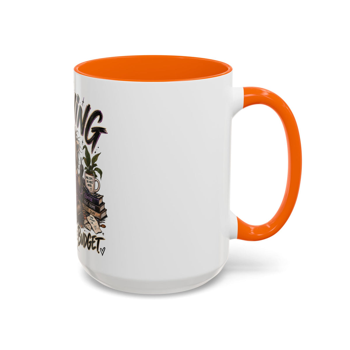 Thriving Raccoon Accent Coffee Mug — "Thriving Wasn't in the Budget" Funny Gift