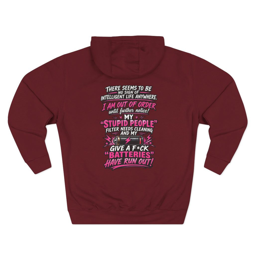 Graphic Hoodie — "There Seems to Be No Sign of Intelligent Life" Novelty Pullover