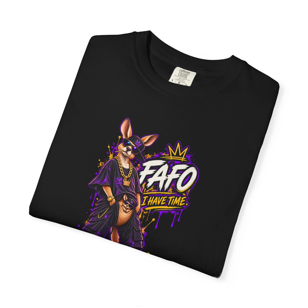 FAFO Kangaroo Graphic T-Shirt — Streetwear Retro Animal Design