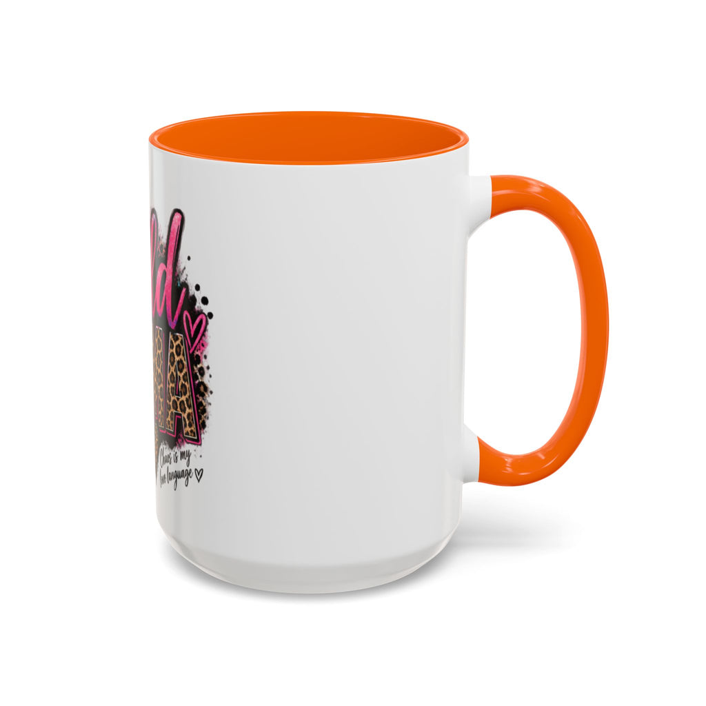 Wild Mama Leopard Accent Coffee Mug – Fun Mom Gift, Pink Crown Graphic (11/15 oz)
