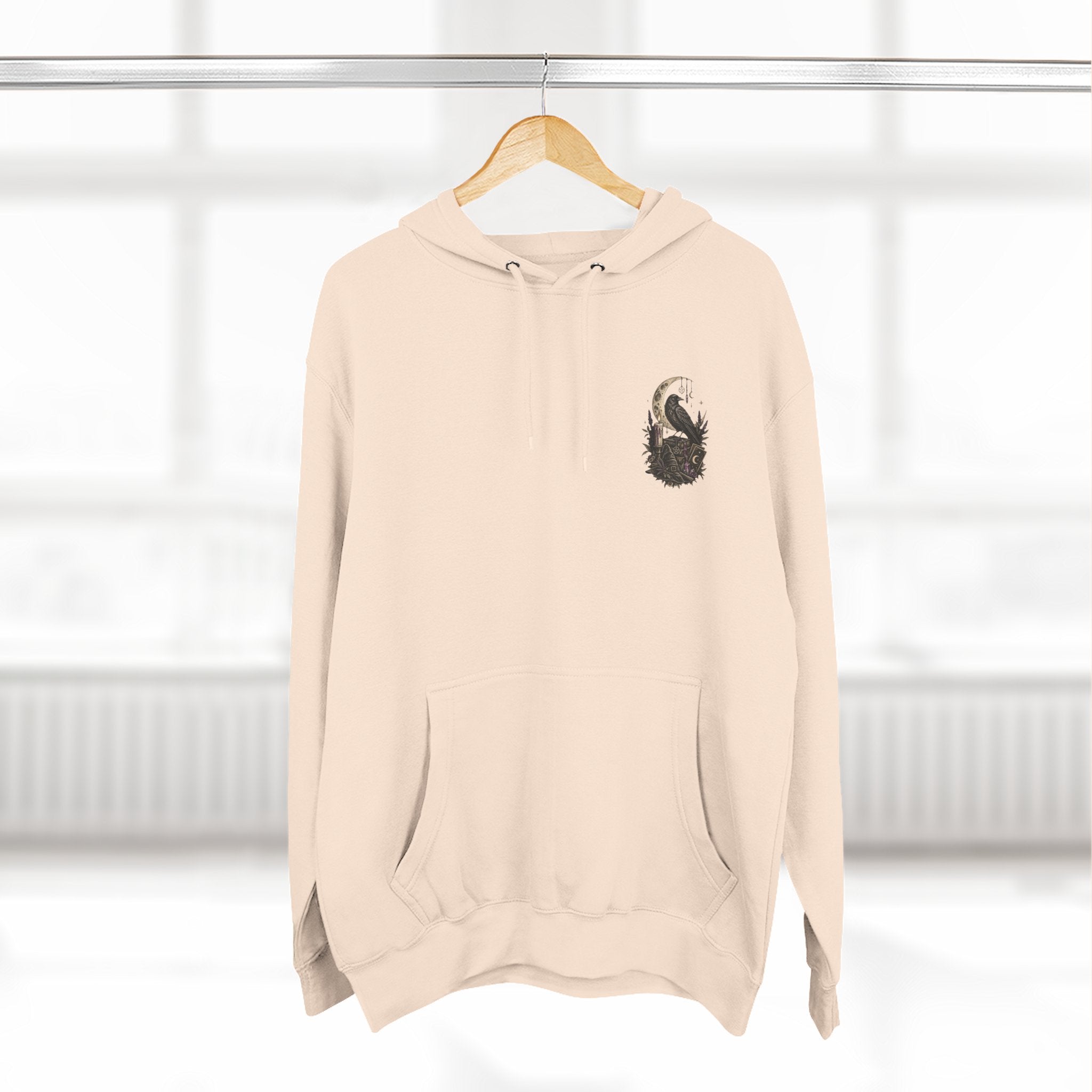 Witchy Trio Graphic Hoodie – 'Girls Will Be Girls' Vintage Moonback Sweatshirt