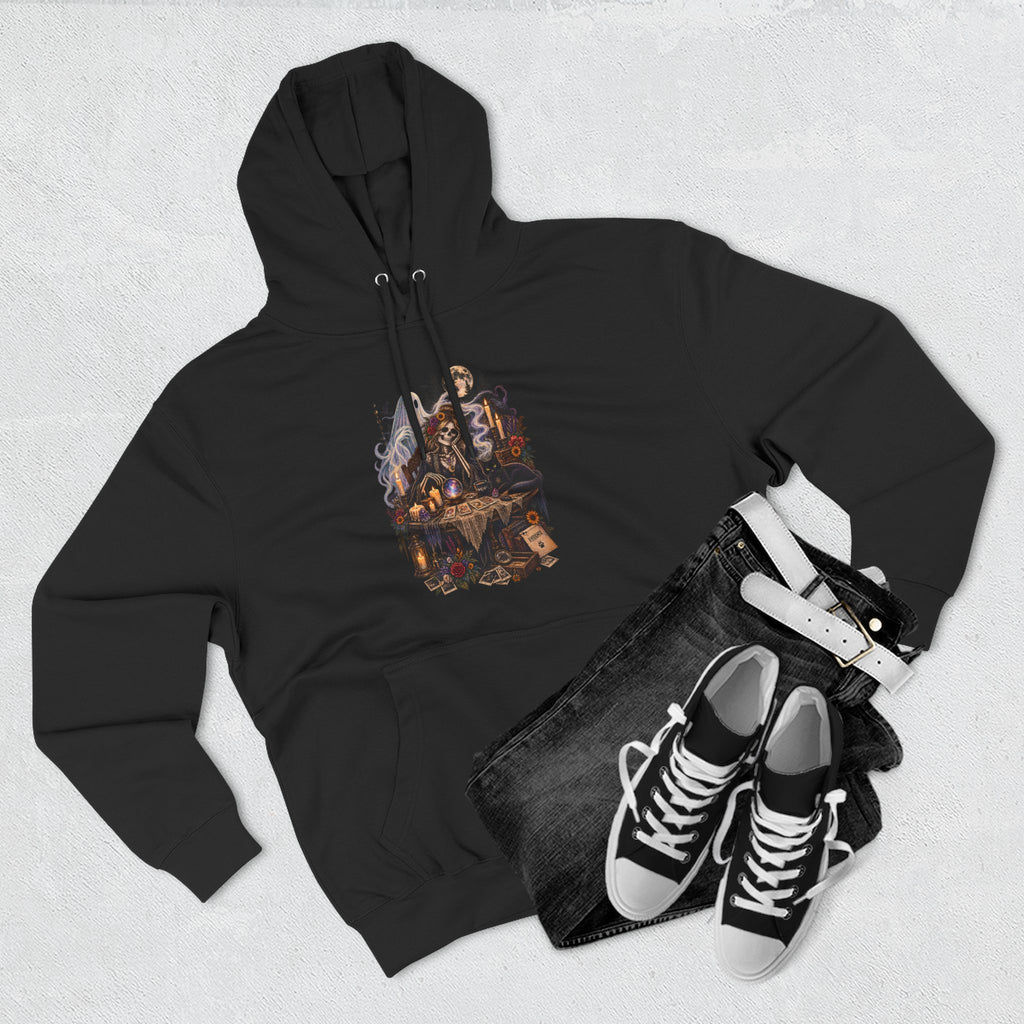 Skeleton, Cat and Ghost Tarot Seance- Paranormal Tees