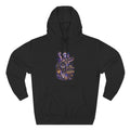 Witchy Owl and Wolf Fleece Hoodie - Mystical Night Forest Graphic- Guided by the Unseen