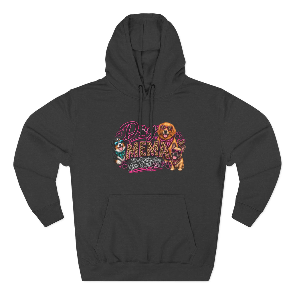 Dog Mema Hoodie — Cute Paw Print Graphic Pullover for Grandma Dog lovers